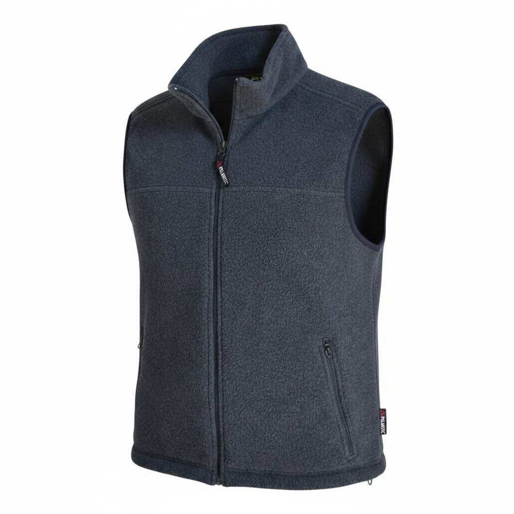 Eddie Bauer Polartec Fleece Vest Mens Medium Charcoal Gray Full Zip Gorpcore